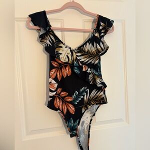 Marci Leaf Print Bodysuit